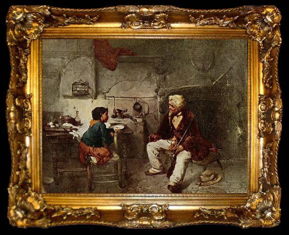 framed  Domenico Induno Il cacciatore, ta009-2